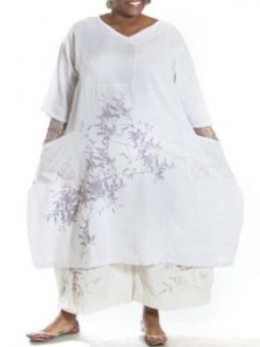 Blue Fish Clothing Linen Dress Plus Size 1X Top